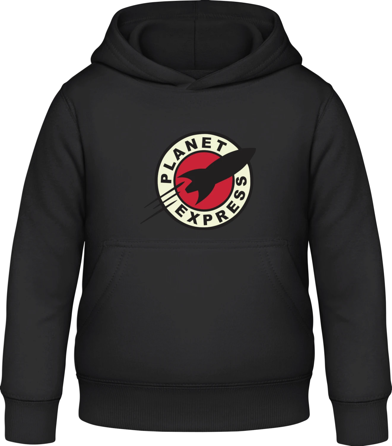 Planet Express - Black Awdis Hoodie Kids - Front