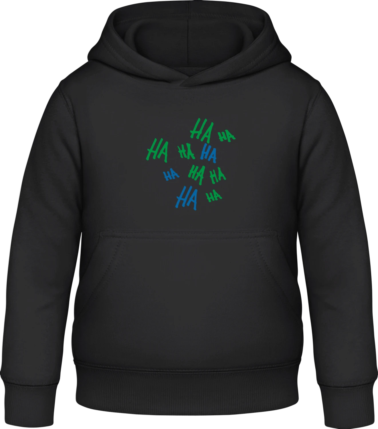 Ha Ha Ha - Black Awdis Hoodie Kids - Front