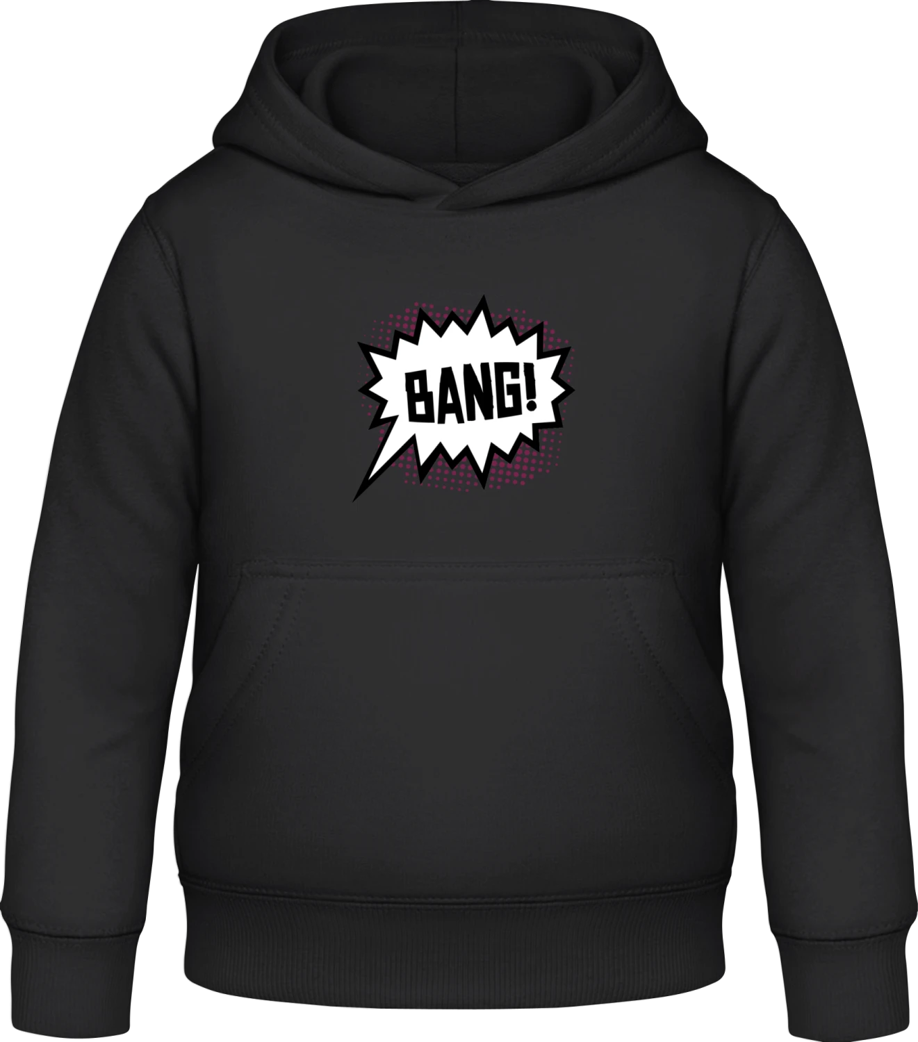 Bang Comic - Black Awdis Hoodie Kids - Front