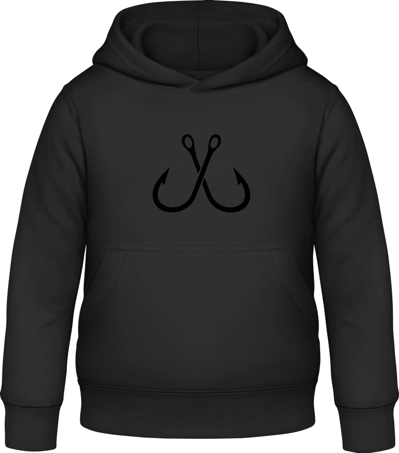 Fishhook - Black Awdis Hoodie Kids - Front