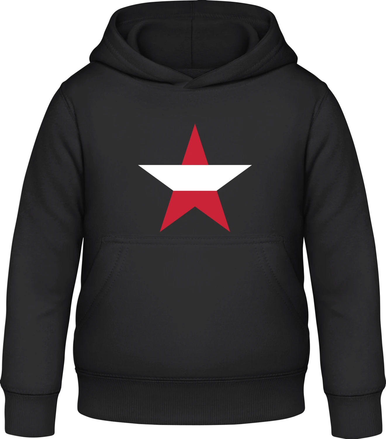 Austrian Star - Black Awdis Hoodie Kids - Front