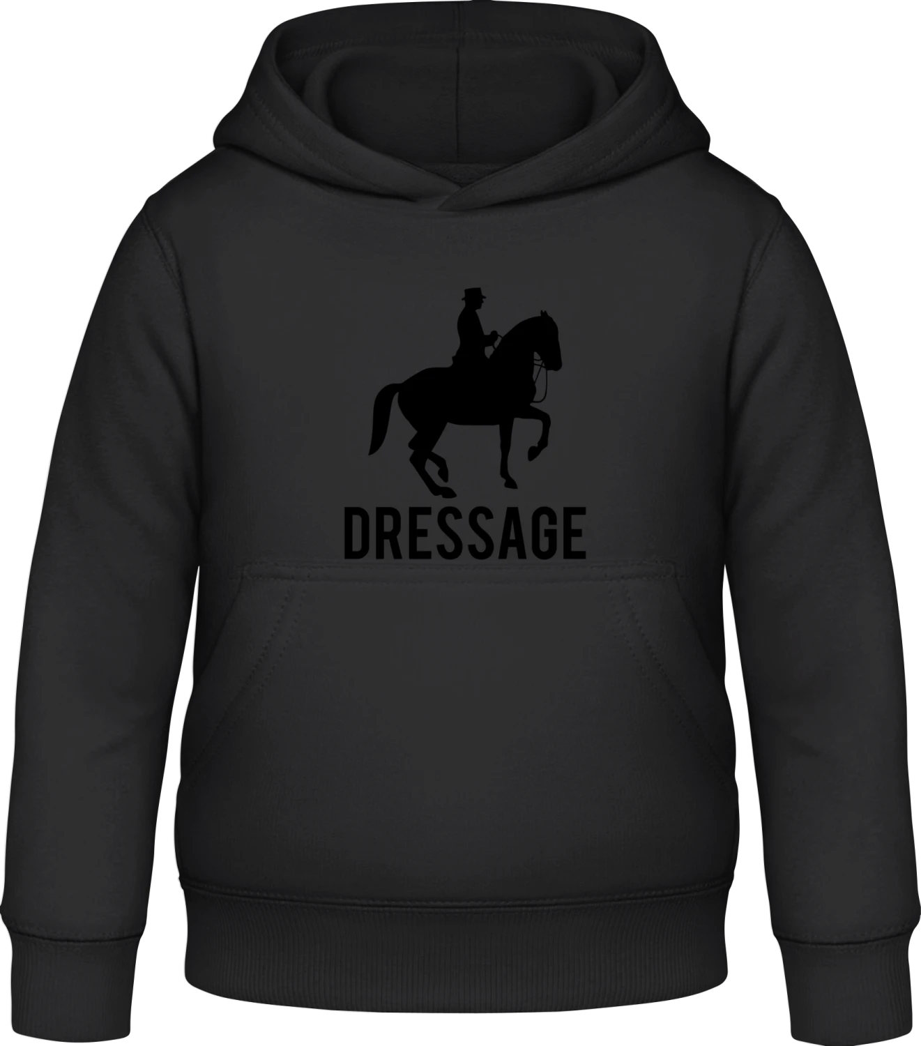 Dressage Logo - Black Awdis Hoodie Kids - Front