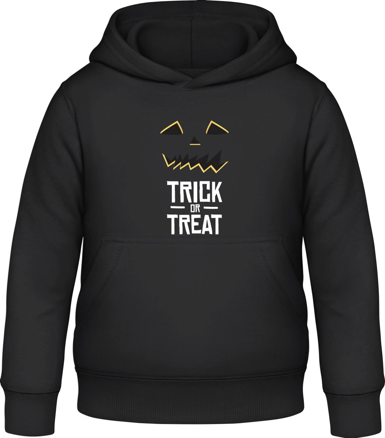 Trick Or Treat Halloween - Black Awdis Hoodie Kids - Front