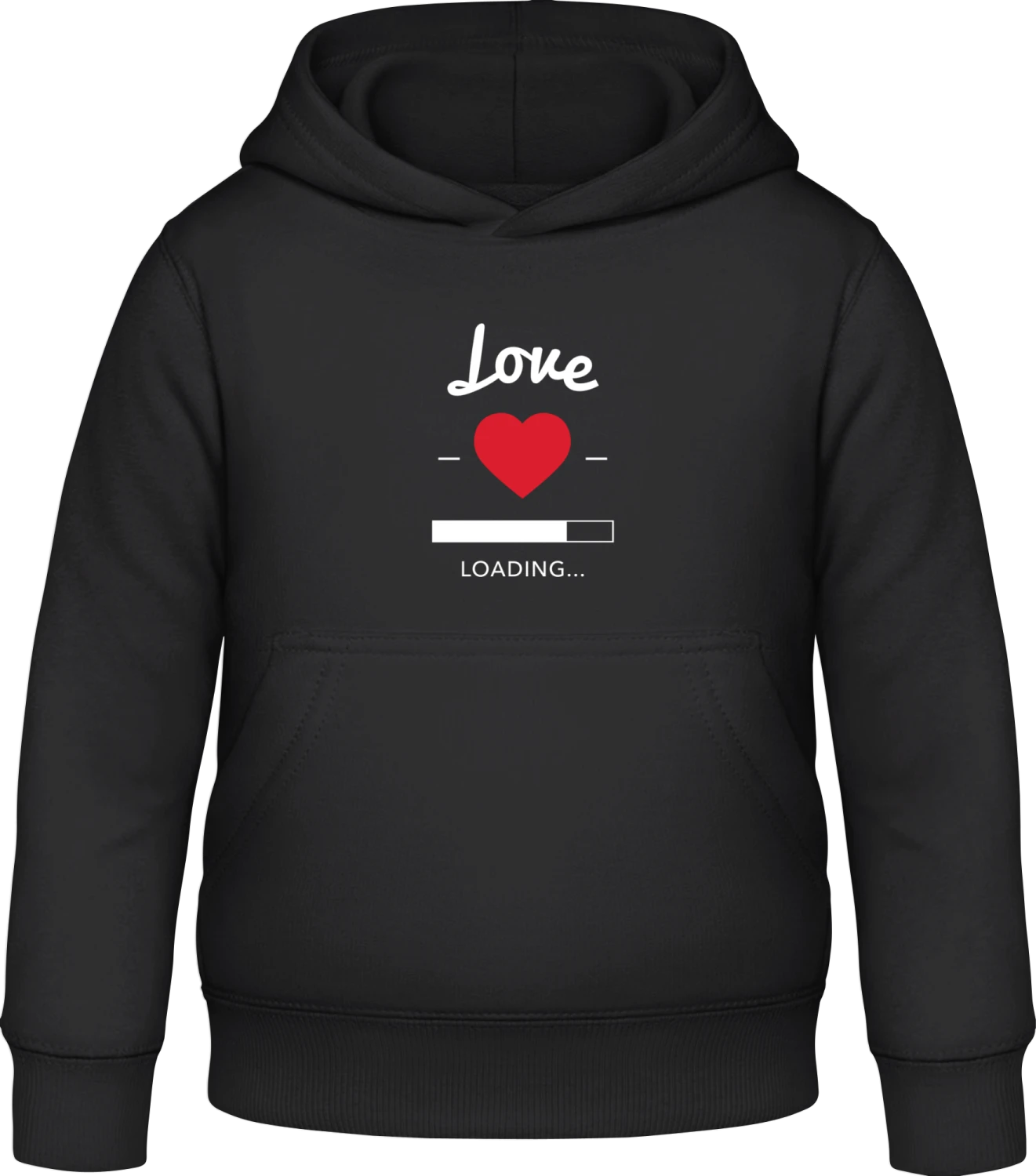 Love loading - Black Awdis Hoodie Kids - Front