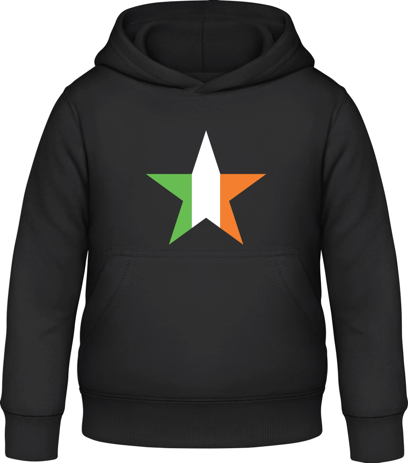 Irish Star - Black Awdis Hoodie Kids - Front