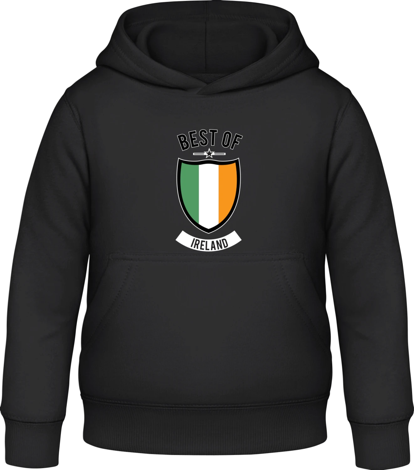 Best of Ireland - Black Awdis Hoodie Kids - Front