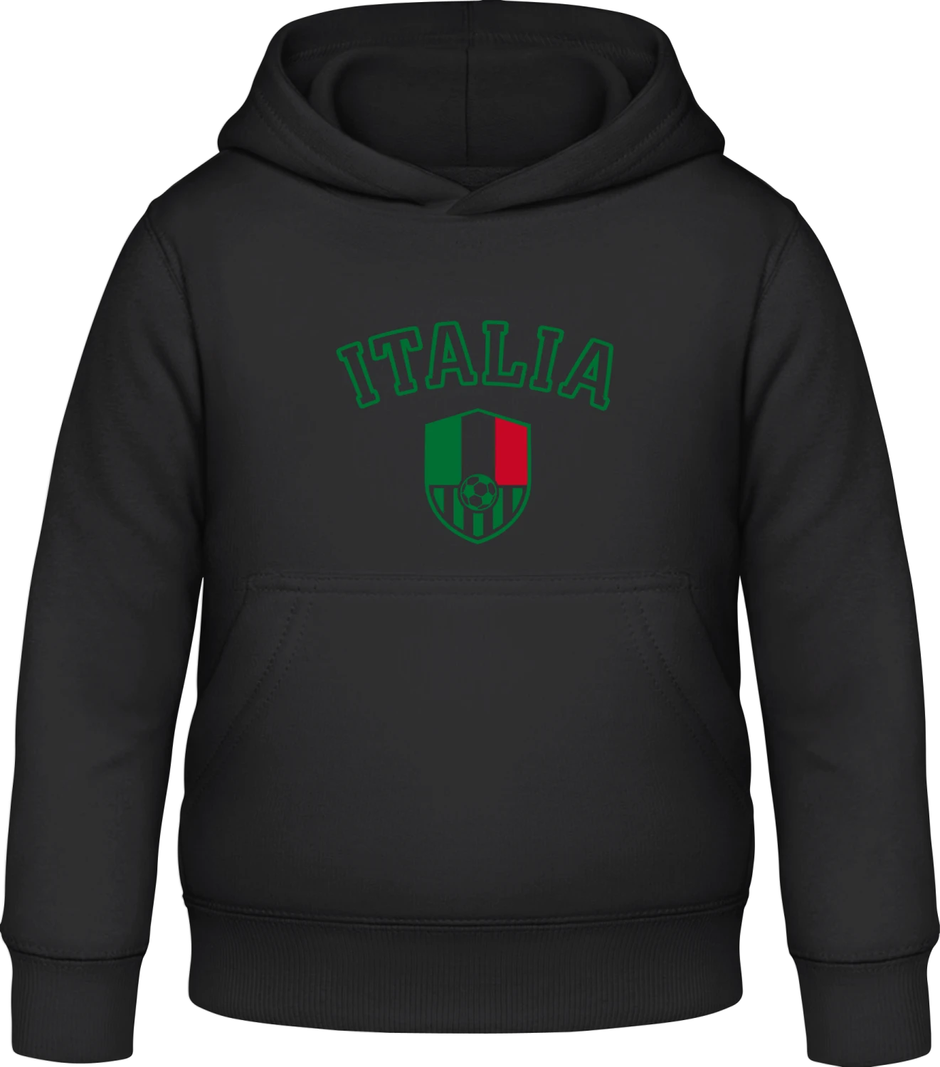 Italia - Black Awdis Hoodie Kids - Front