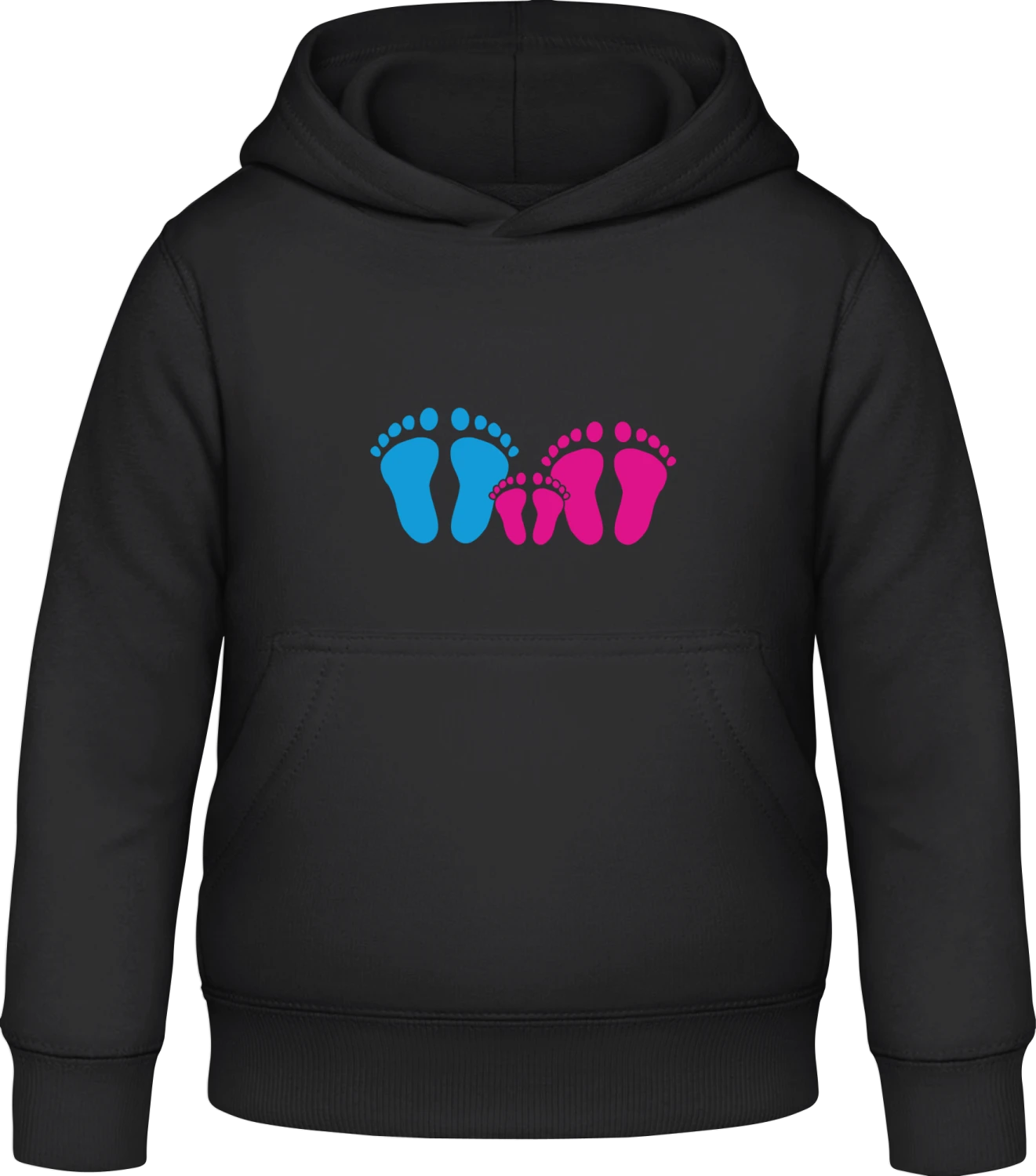 Family Feet Daughter - Black Awdis Hoodie Kids - Front