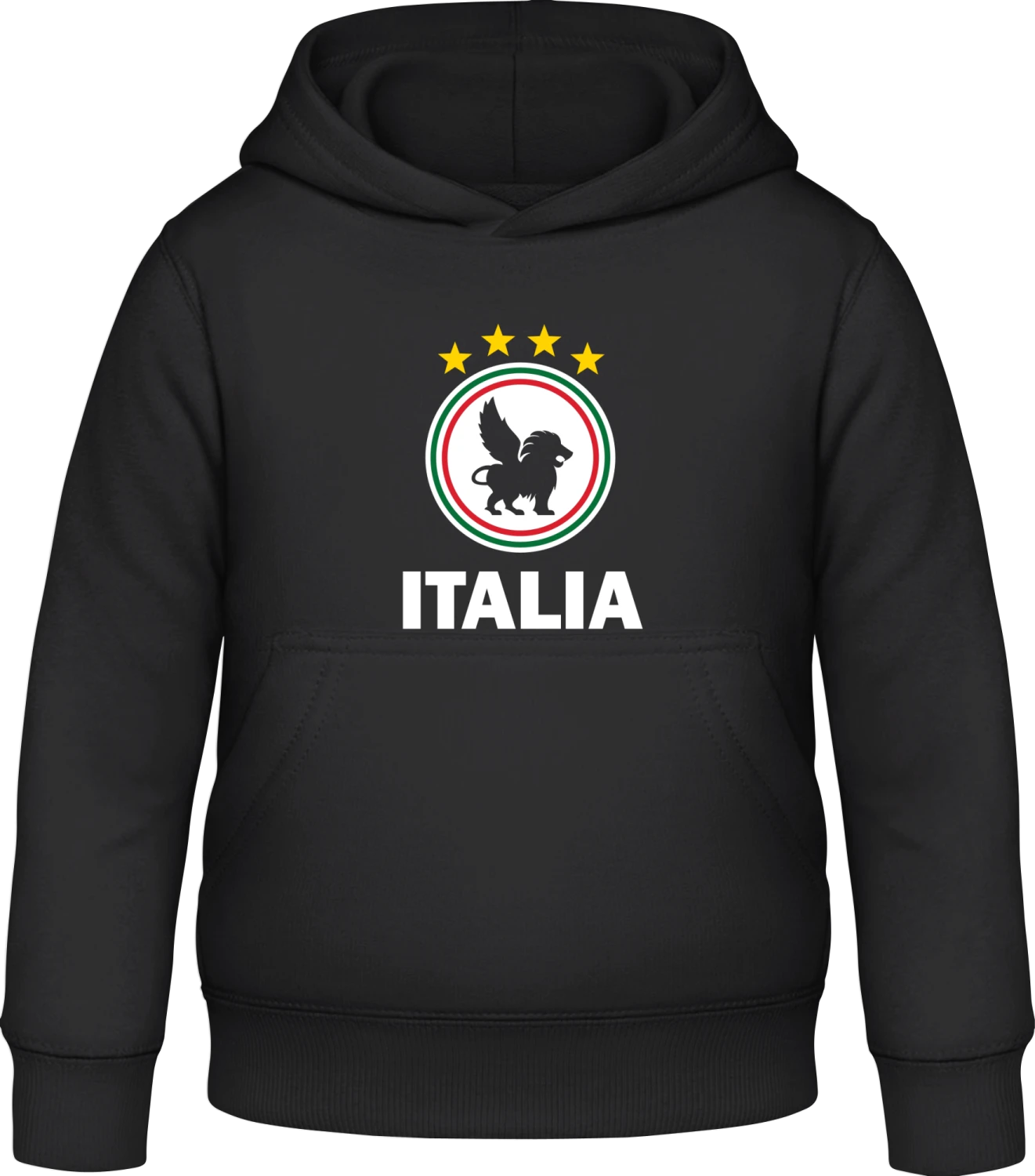 Italia - Black Awdis Hoodie Kids - Front