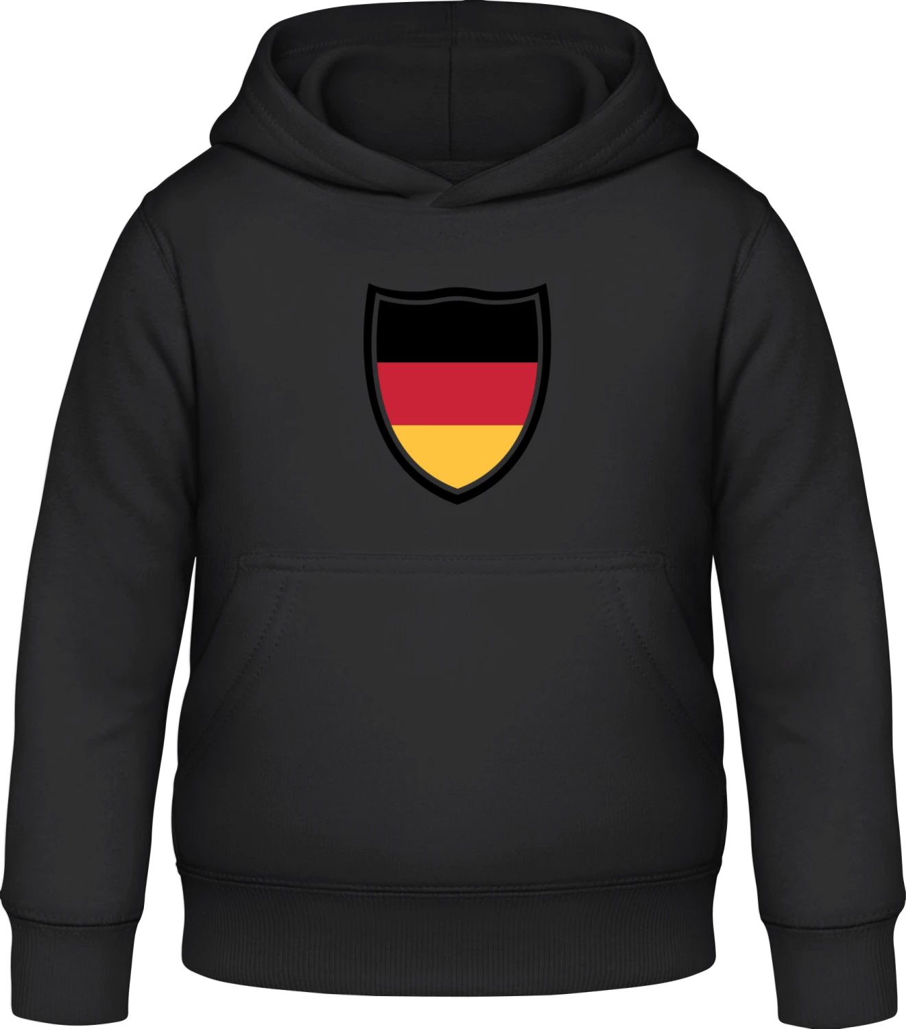 Germany Shield - Black Awdis Hoodie Kids - Front