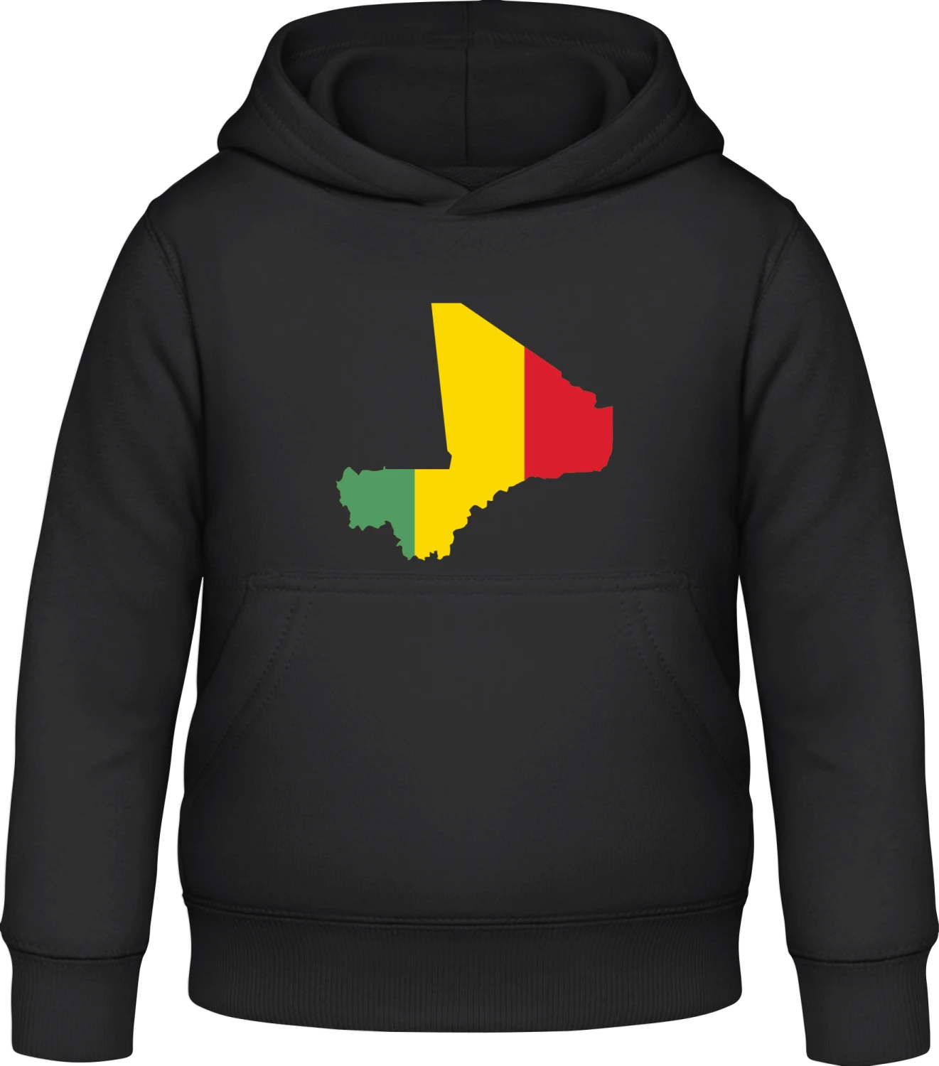 Mali Map - Black Awdis Hoodie Kids - Front