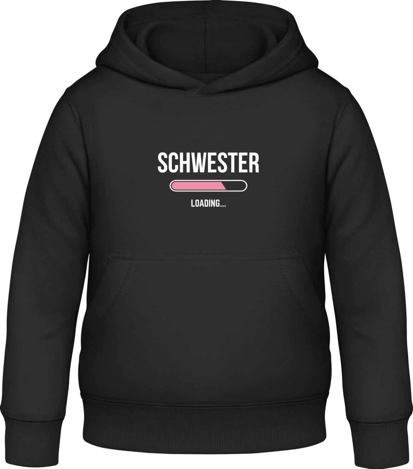 Schwester - Black Awdis Hoodie Kids - Front