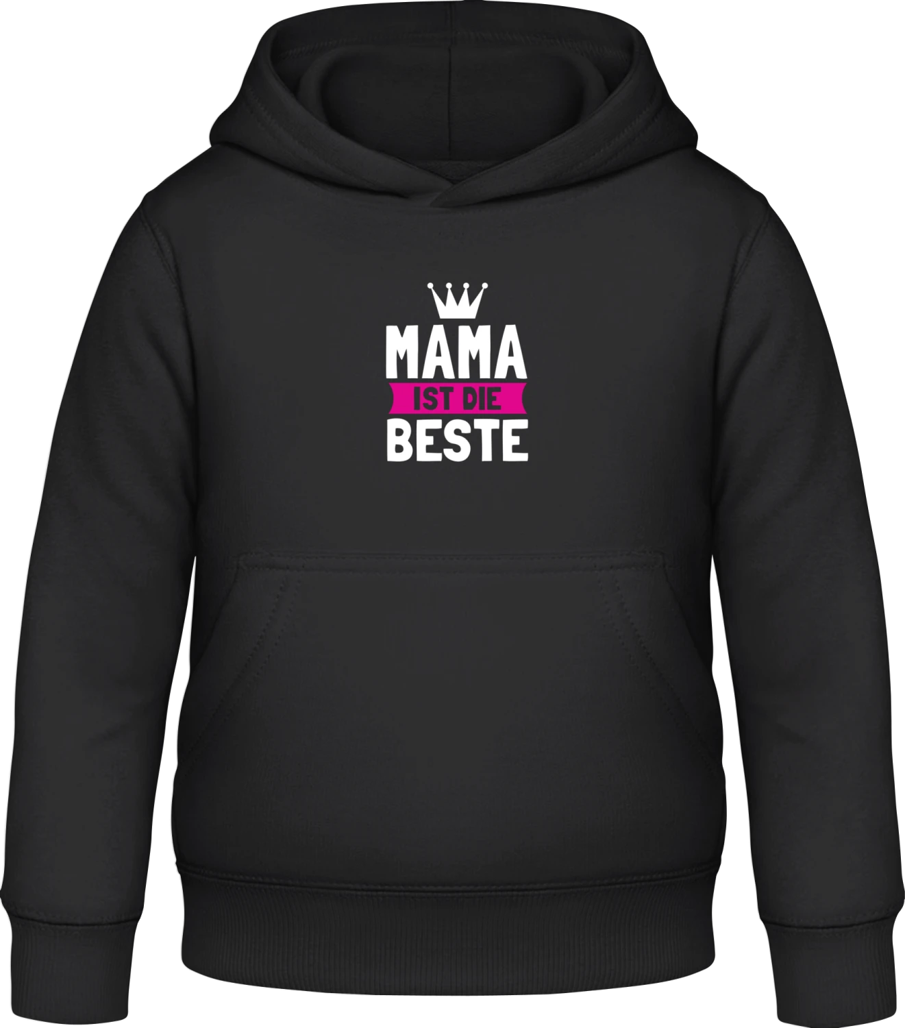 Mama ist die Beste - Black Awdis Hoodie Kids - Front