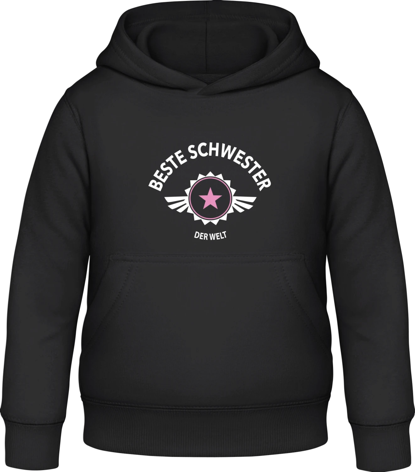 Beste Schwester der Welt - Black Awdis Hoodie Kids - Front