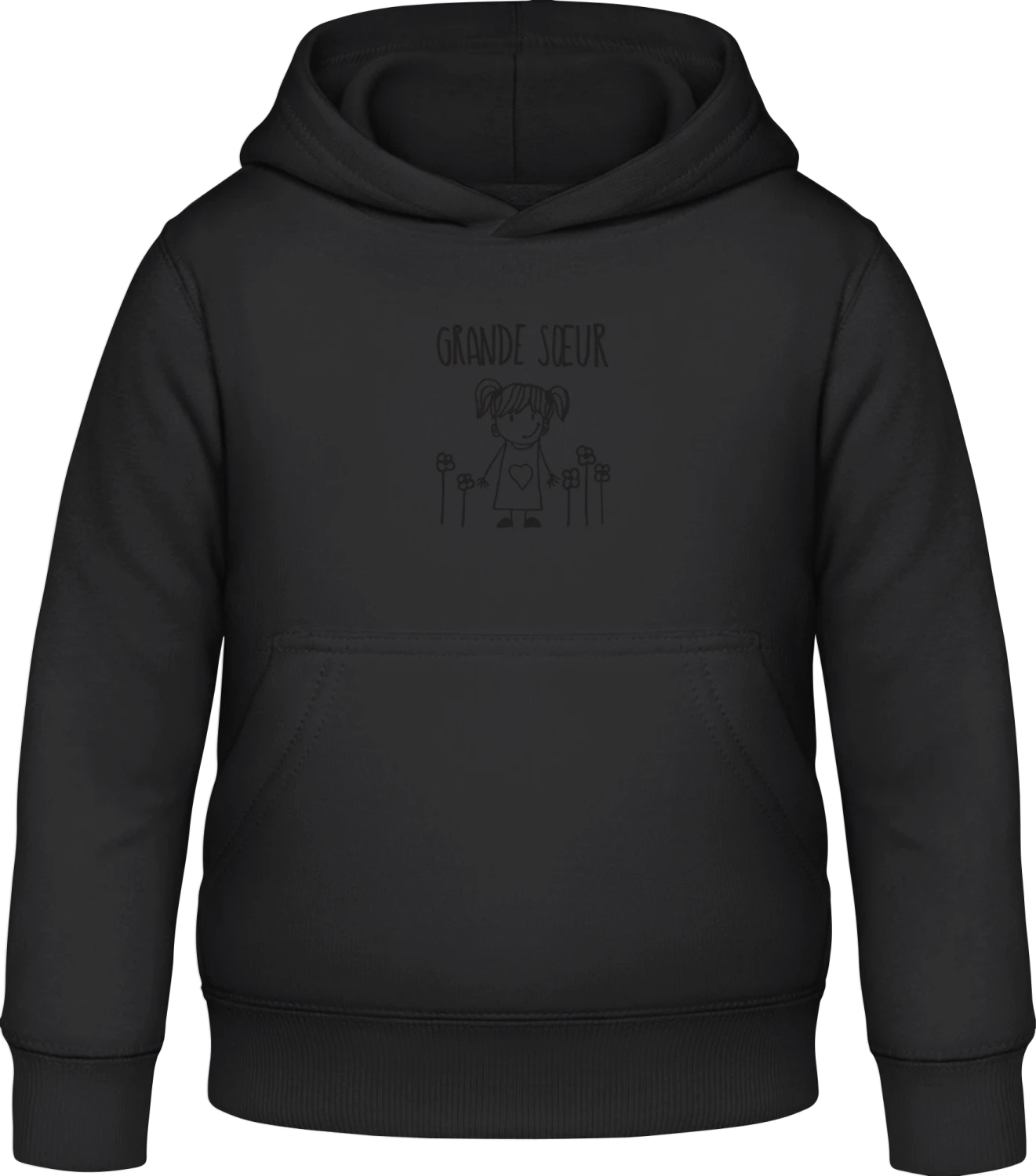 Grande Soeur - Black Awdis Hoodie Kids - Front