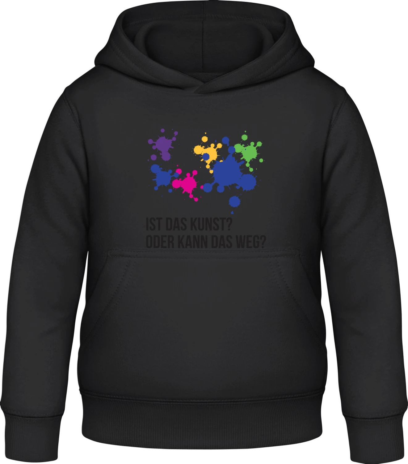 Ist das Kunst oder kann das weg - Black Awdis Hoodie Kids - Front