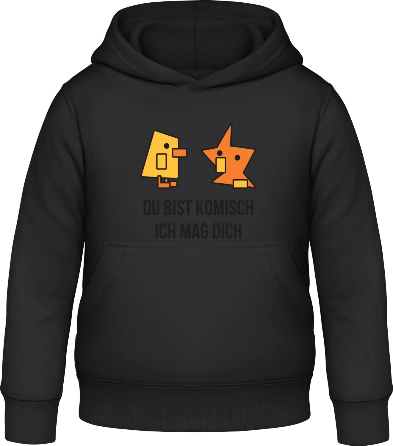 Du bist komisch ich mag dich - Black Awdis Hoodie Kids - Front