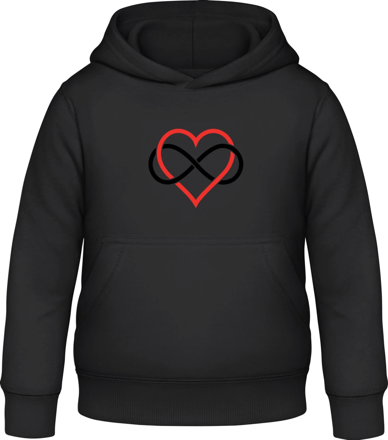 Love Forever - Black Awdis Hoodie Kids - Front