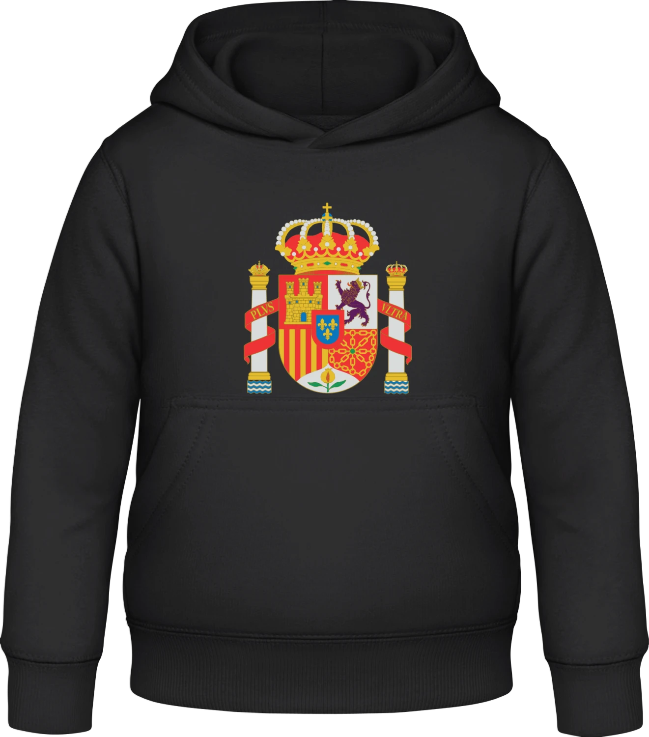 Spain Coat of Arms - Black Awdis Hoodie Kids - Front