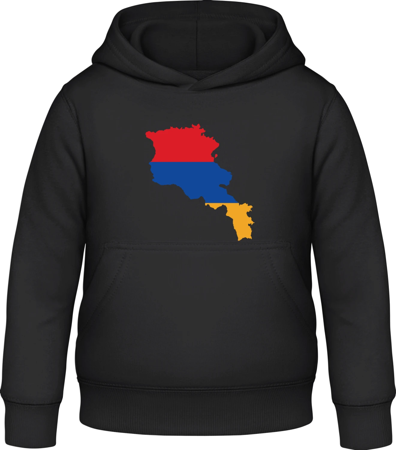 Armenia Flag - Black Awdis Hoodie Kids - Front