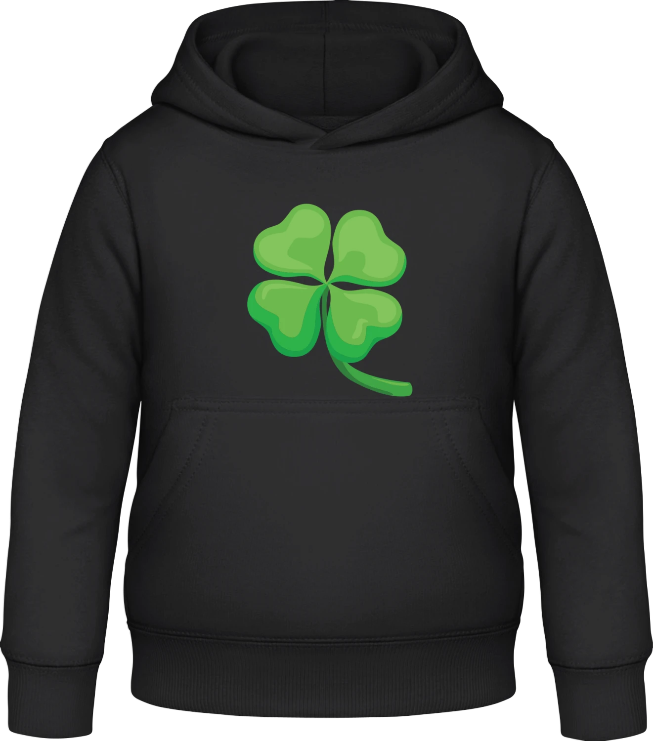 Four Leaf Clover - Black Awdis Hoodie Kids - Front