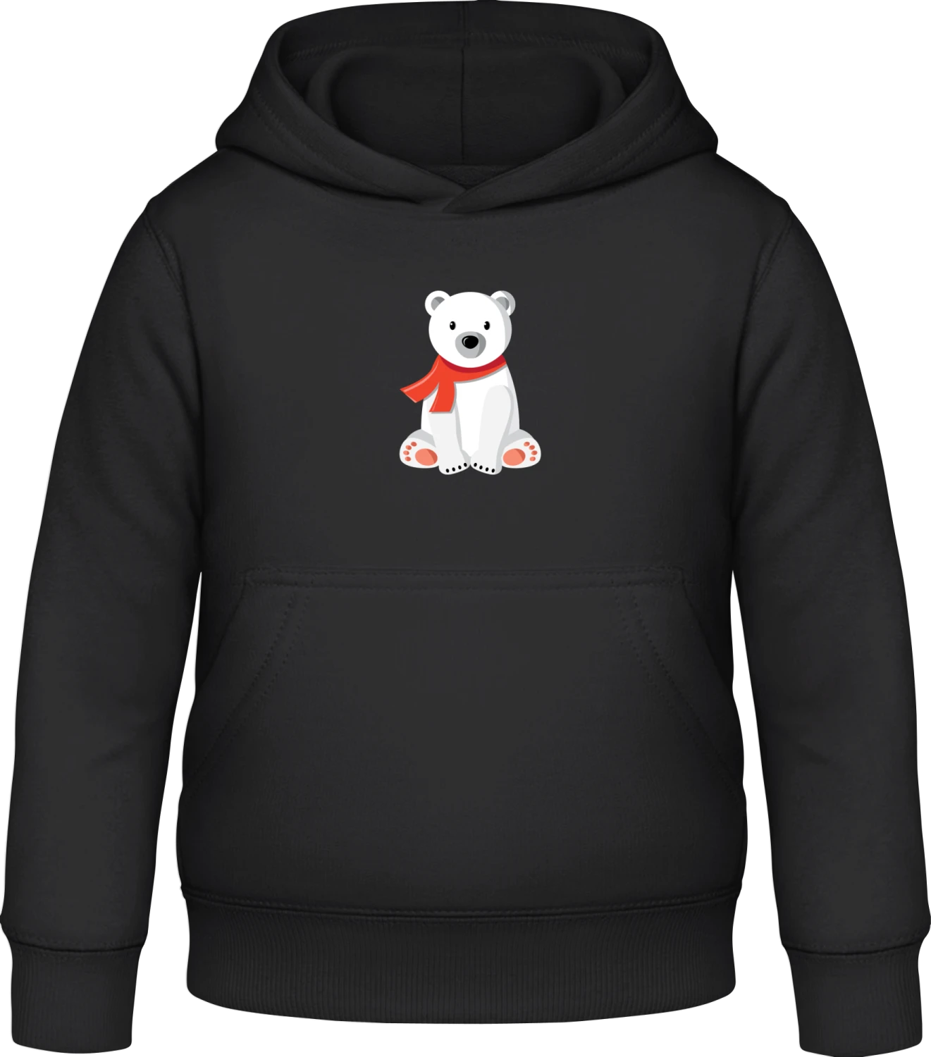 Ice Teddy BEar - Black Awdis Hoodie Kids - Front