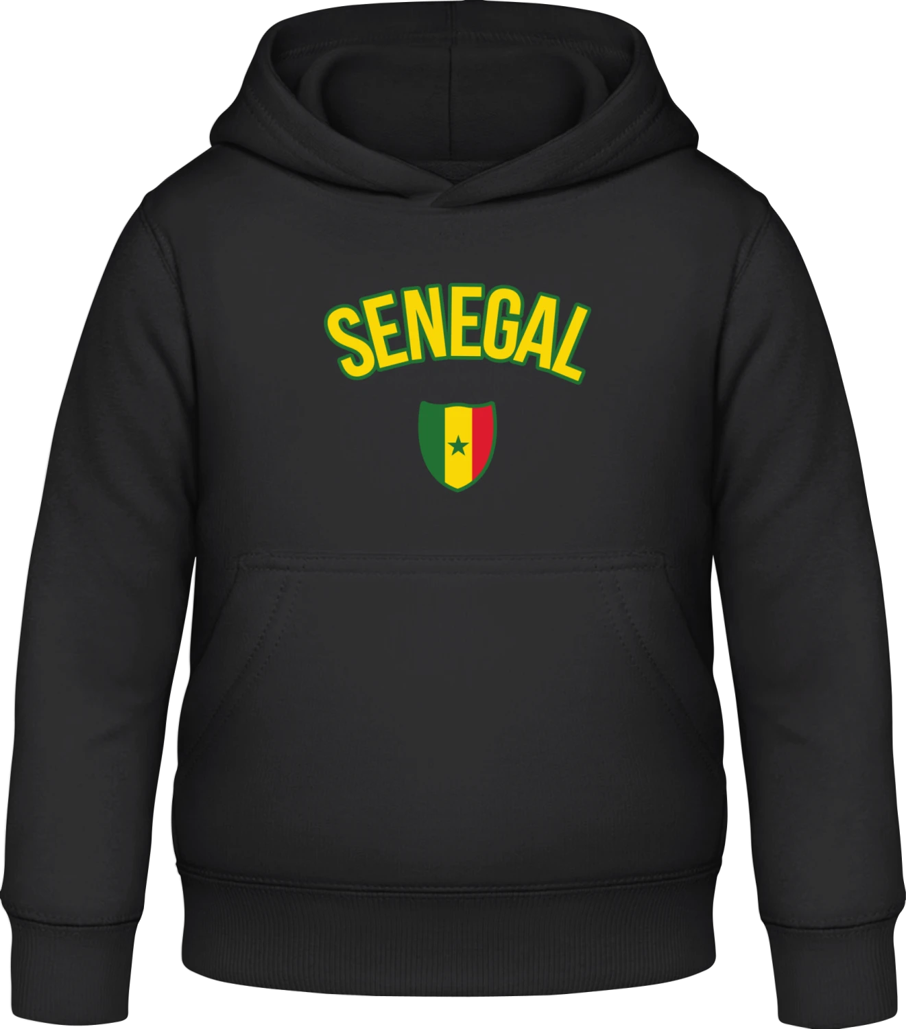 SENEGAL Fan - Black Awdis Hoodie Kids - Front