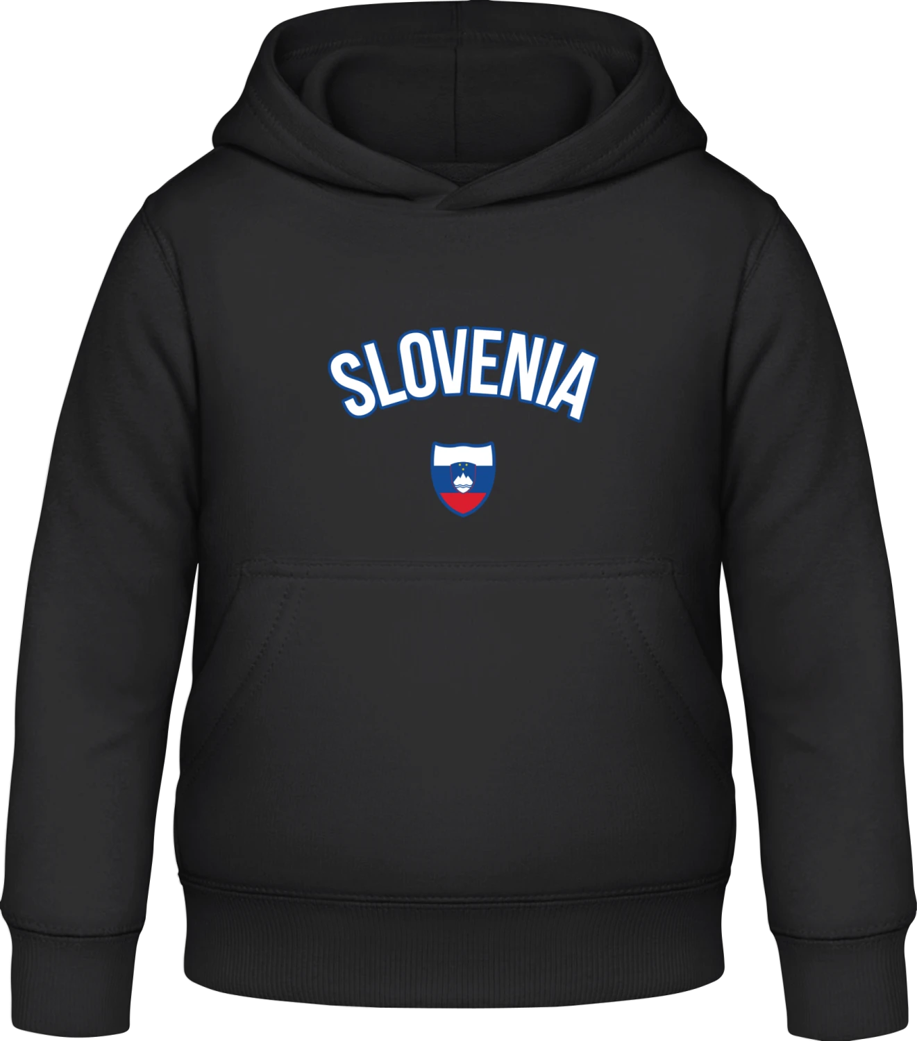 SLOVENIA Fan - Black Awdis Hoodie Kids - Front