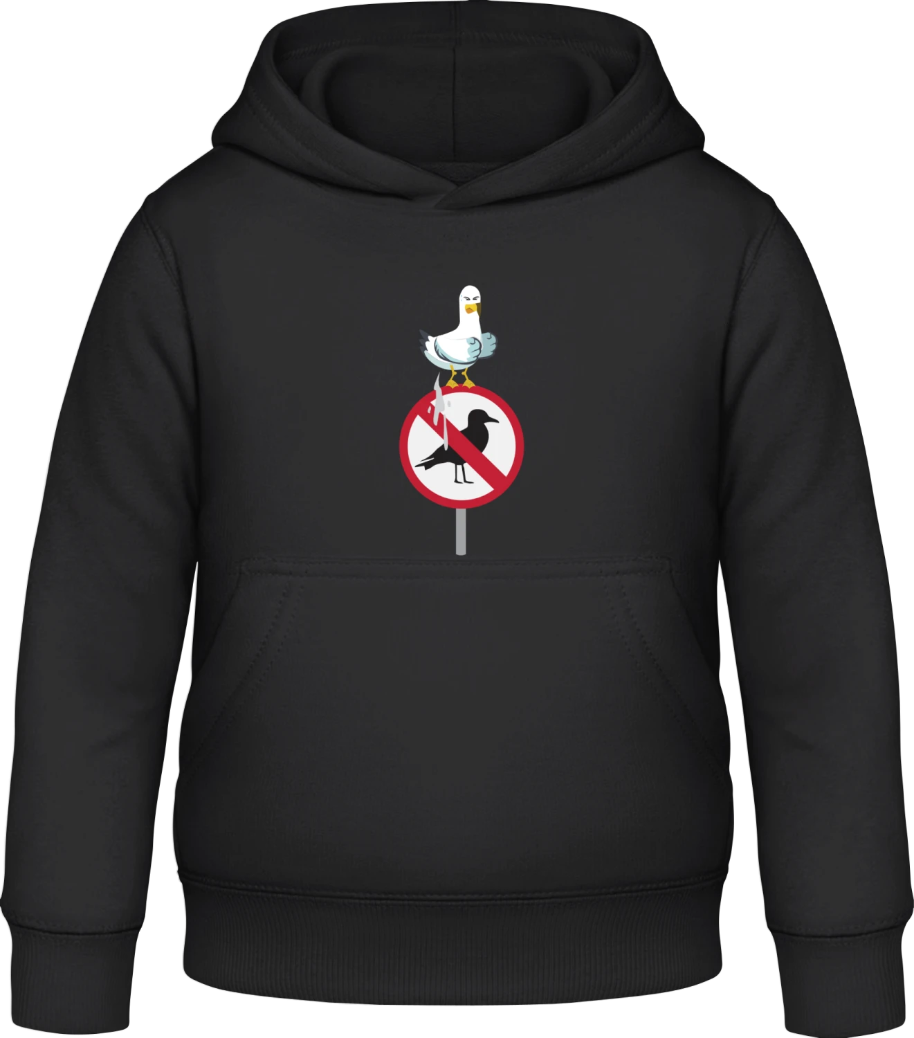 No Birds - Shit On It - Black Awdis Hoodie Kids - Front