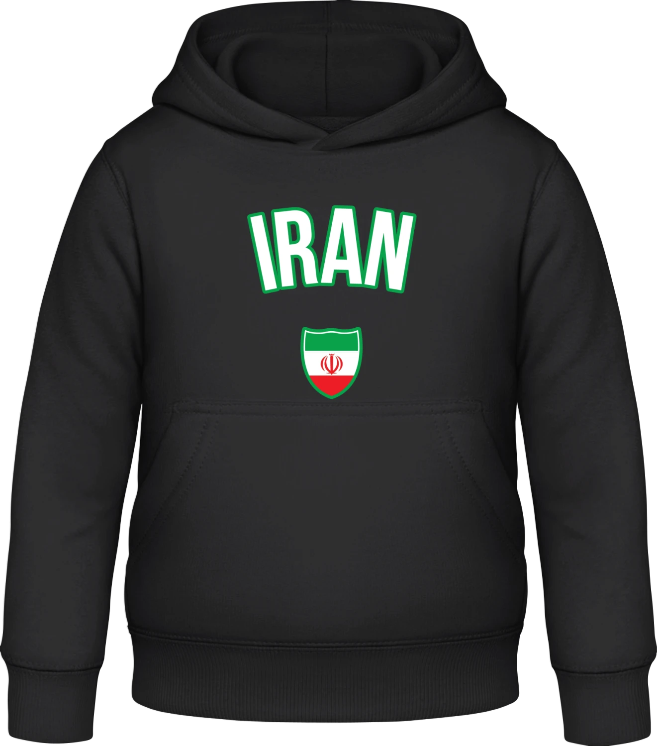 IRAN Fan - Black Awdis Hoodie Kids - Front