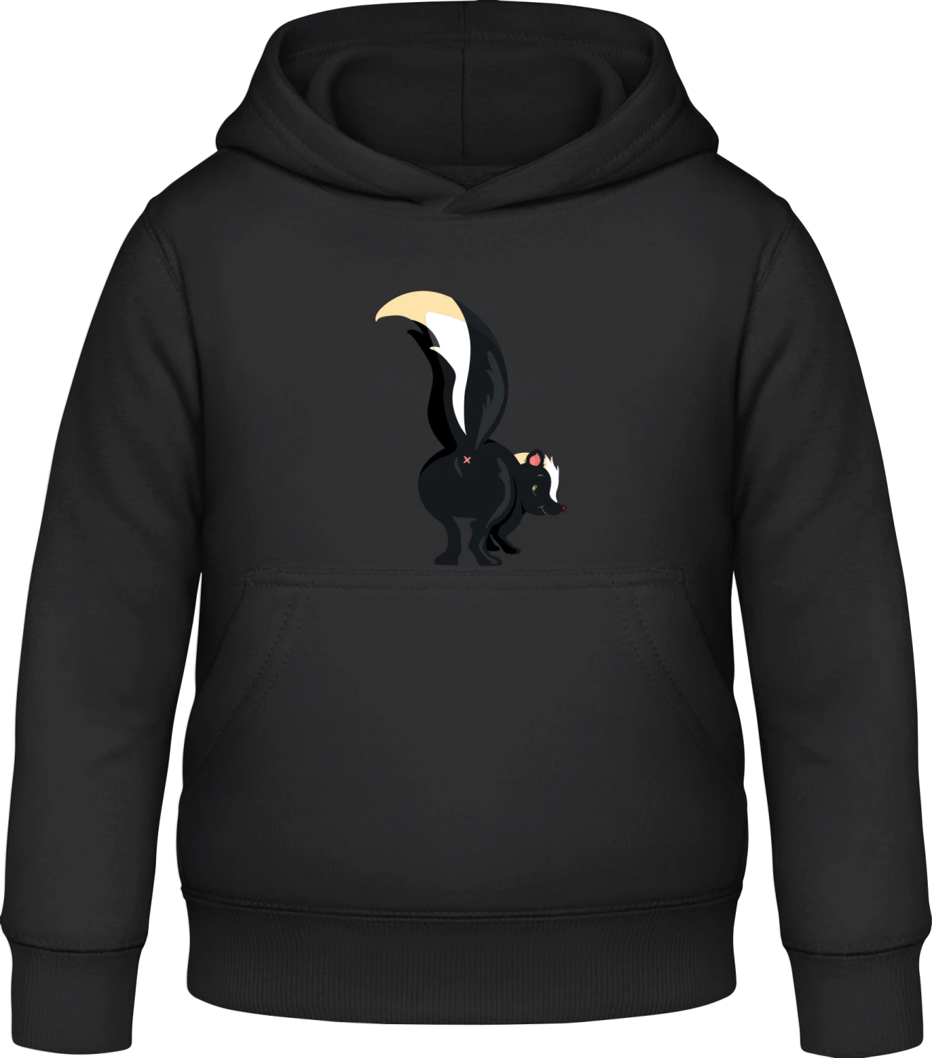 Skunk Butt - Black Awdis Hoodie Kids - Front