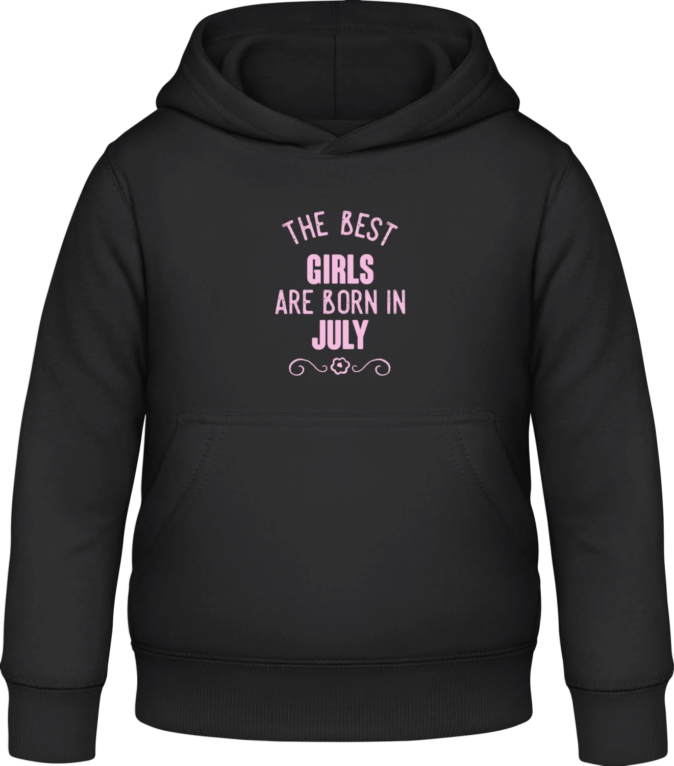 The Best Girls Are Born In July - Black Awdis Hoodie Kids - Front