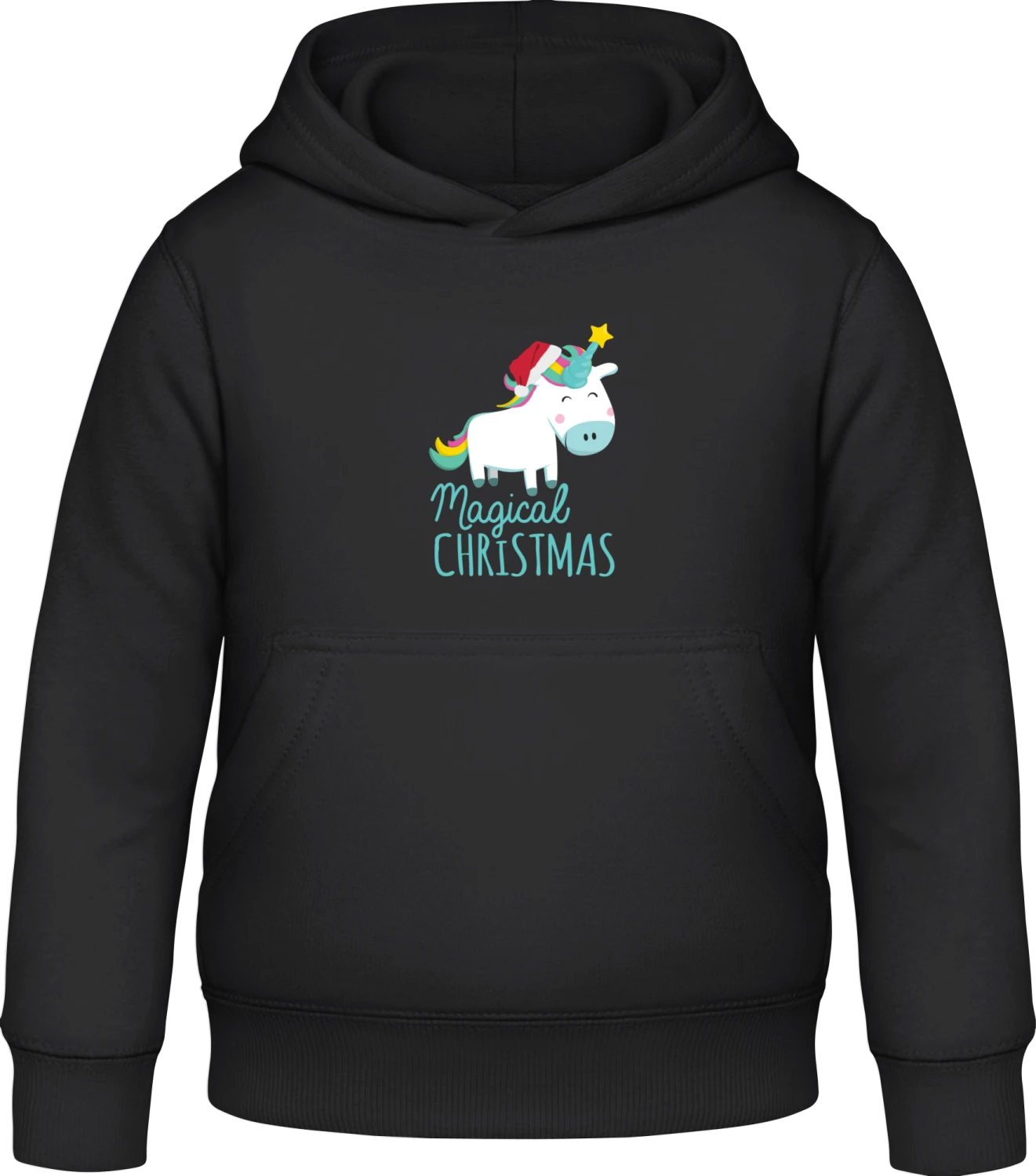 Magical Christmas - Black Awdis Hoodie Kids - Front