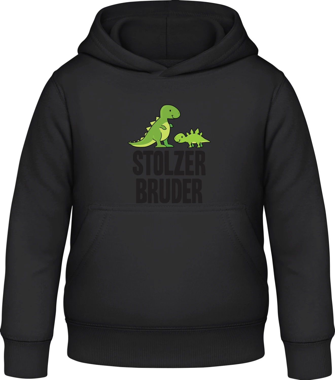 Stolzer Bruder - Black Awdis Hoodie Kids - Front