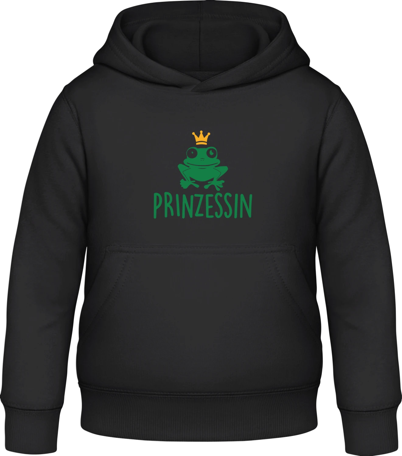 Frosch Prinzessin - Black Awdis Hoodie Kids - Front