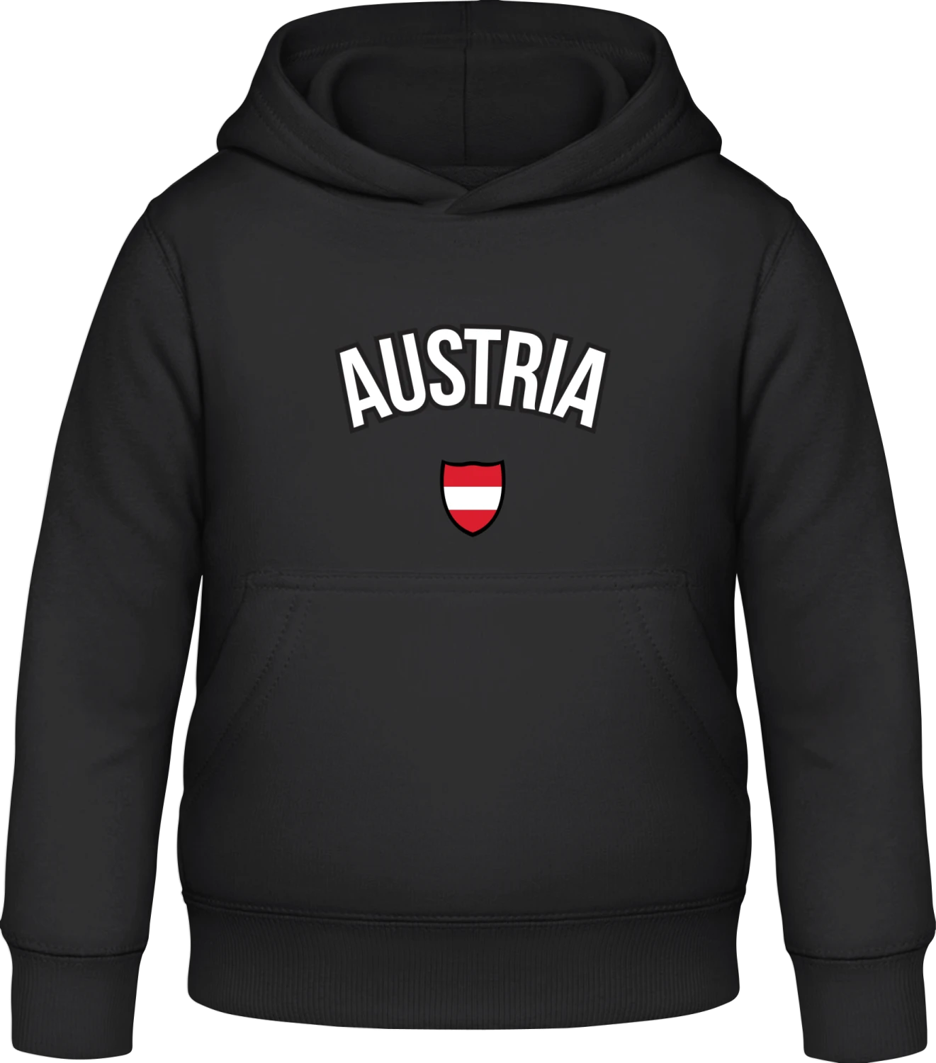 AUSTRIA Football Fan - Black Awdis Hoodie Kids - Front