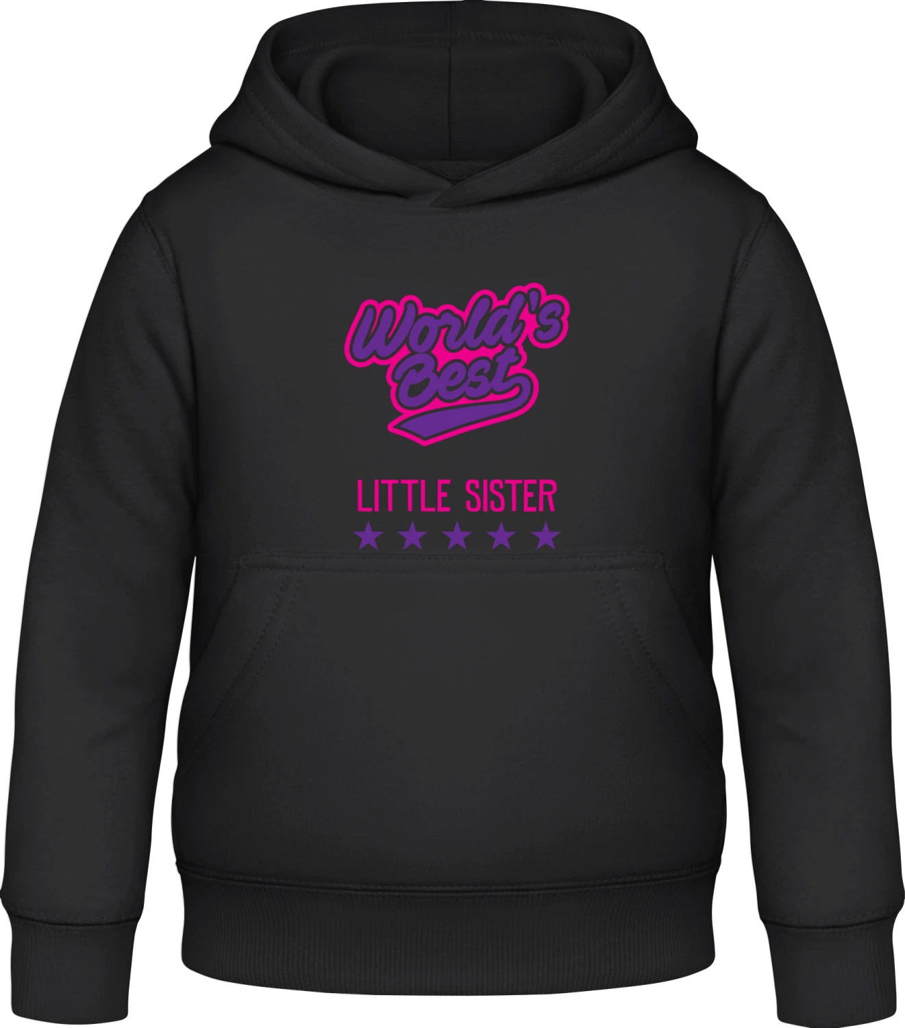 World's Best Little Sister - Black Awdis Hoodie Kids - Front