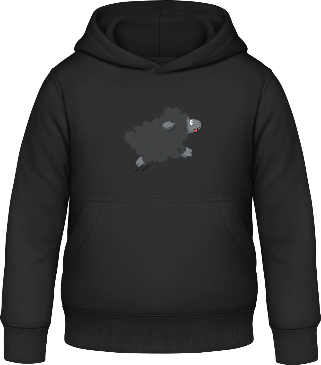 Black Sheep Funny - Black Awdis Hoodie Kids - Front