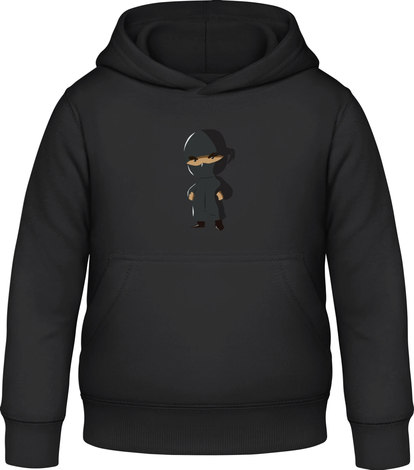 Ninja Fighter - Black Awdis Hoodie Kids - Front