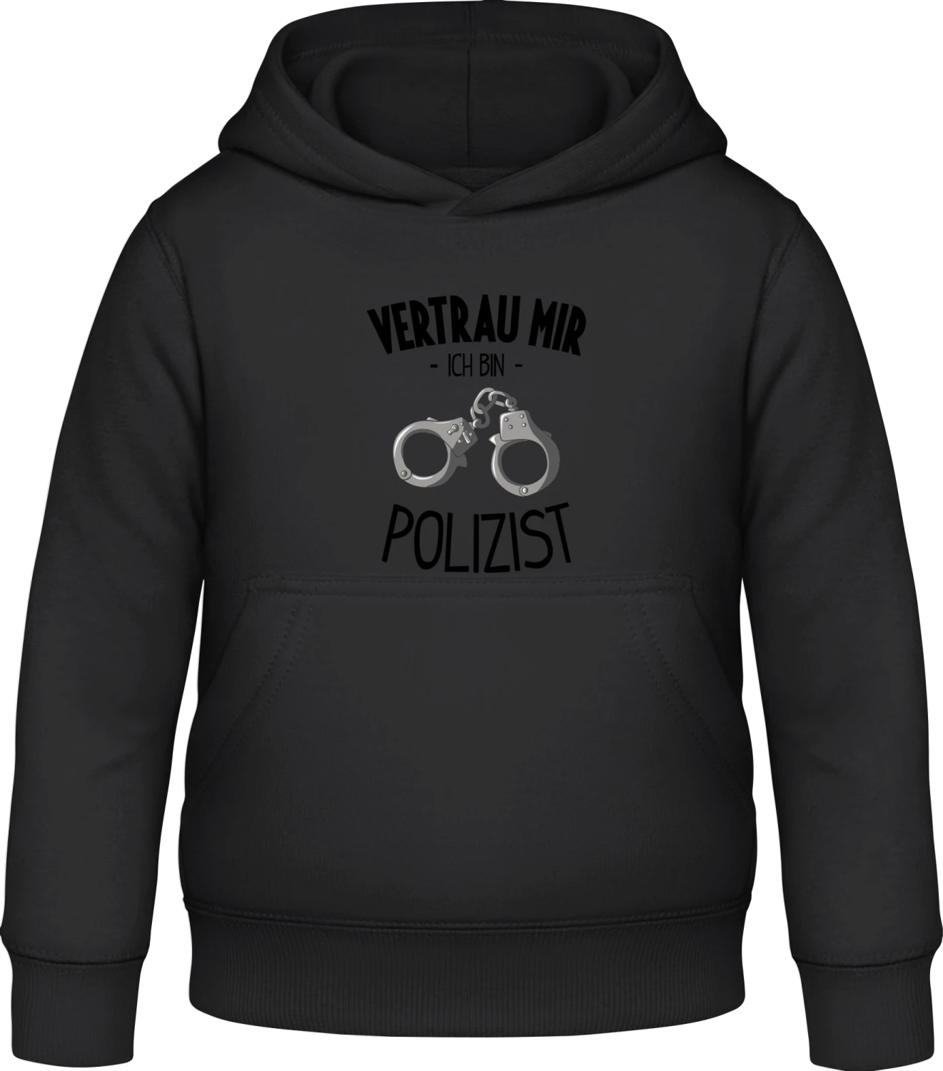 Vertrau mir ich bin Polizist - Black Awdis Hoodie Kids - Front