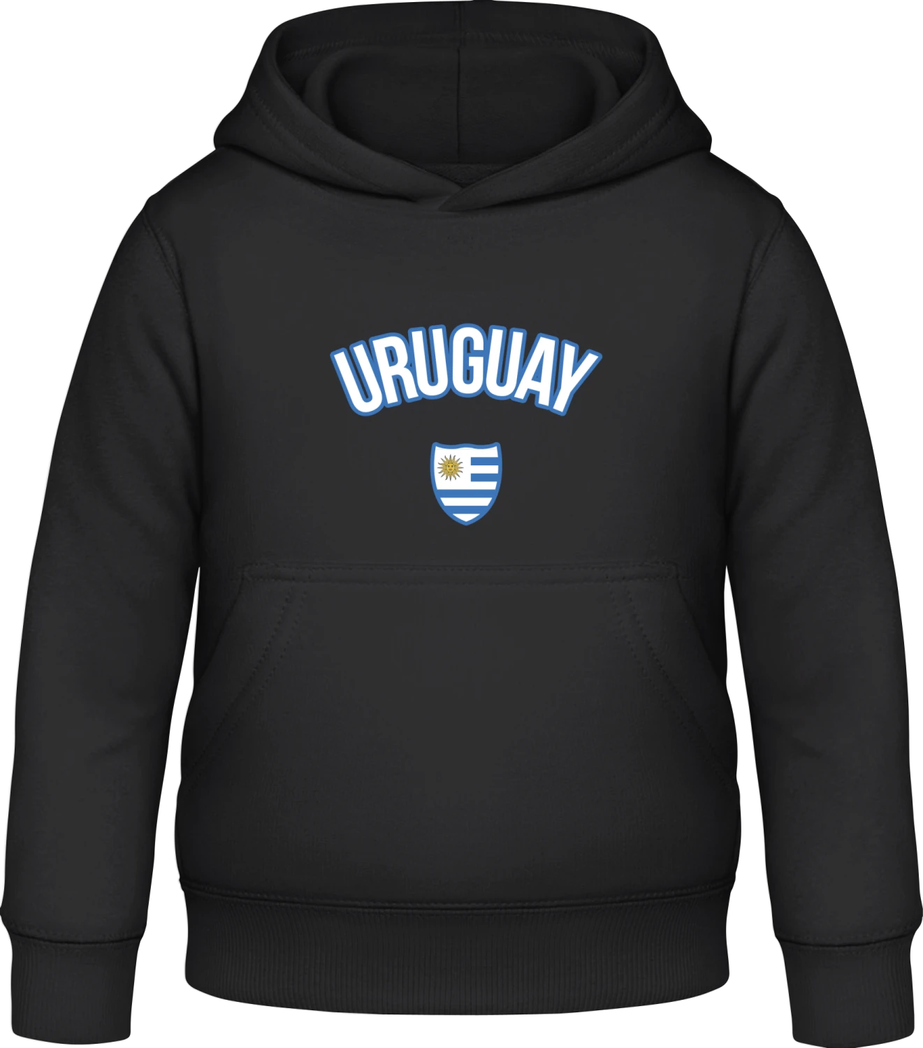 URUGUAY Fan - Black Awdis Hoodie Kids - Front