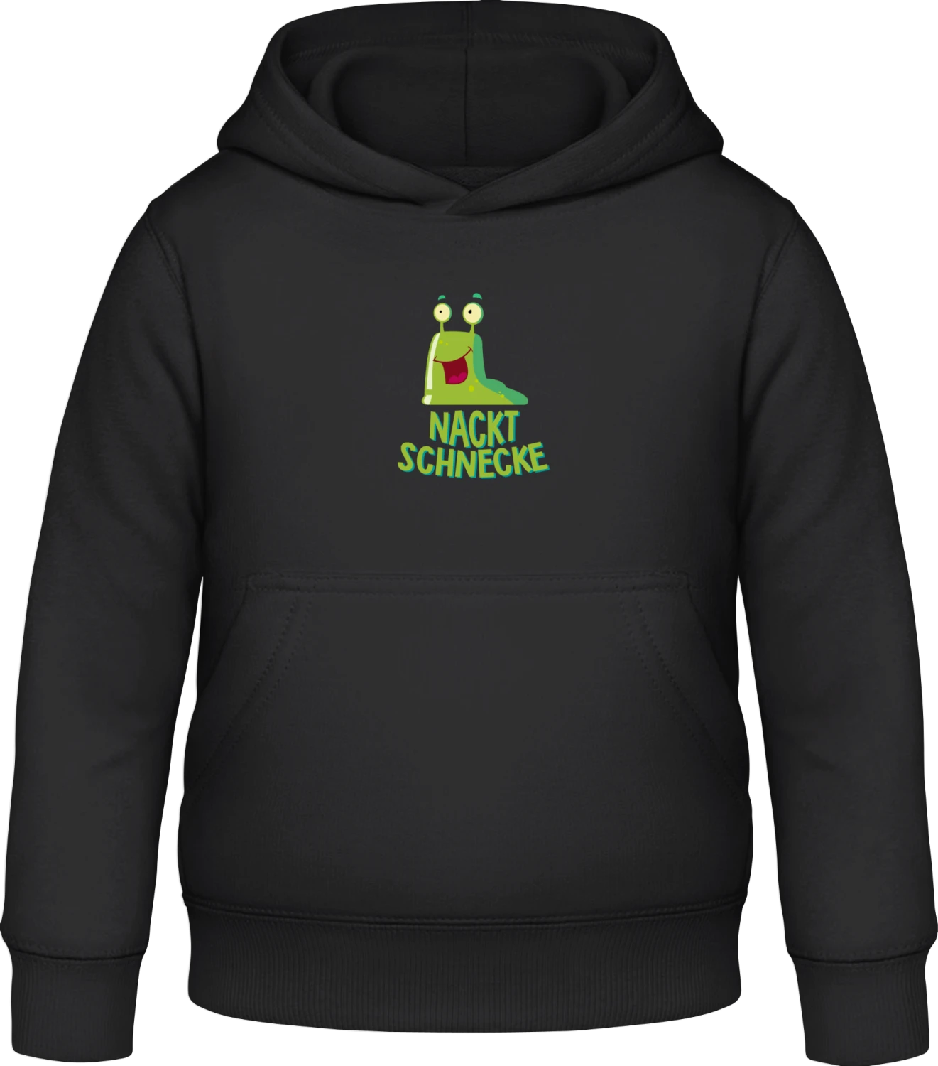 Nacktschnecke Lacht - Black Awdis Hoodie Kids - Front