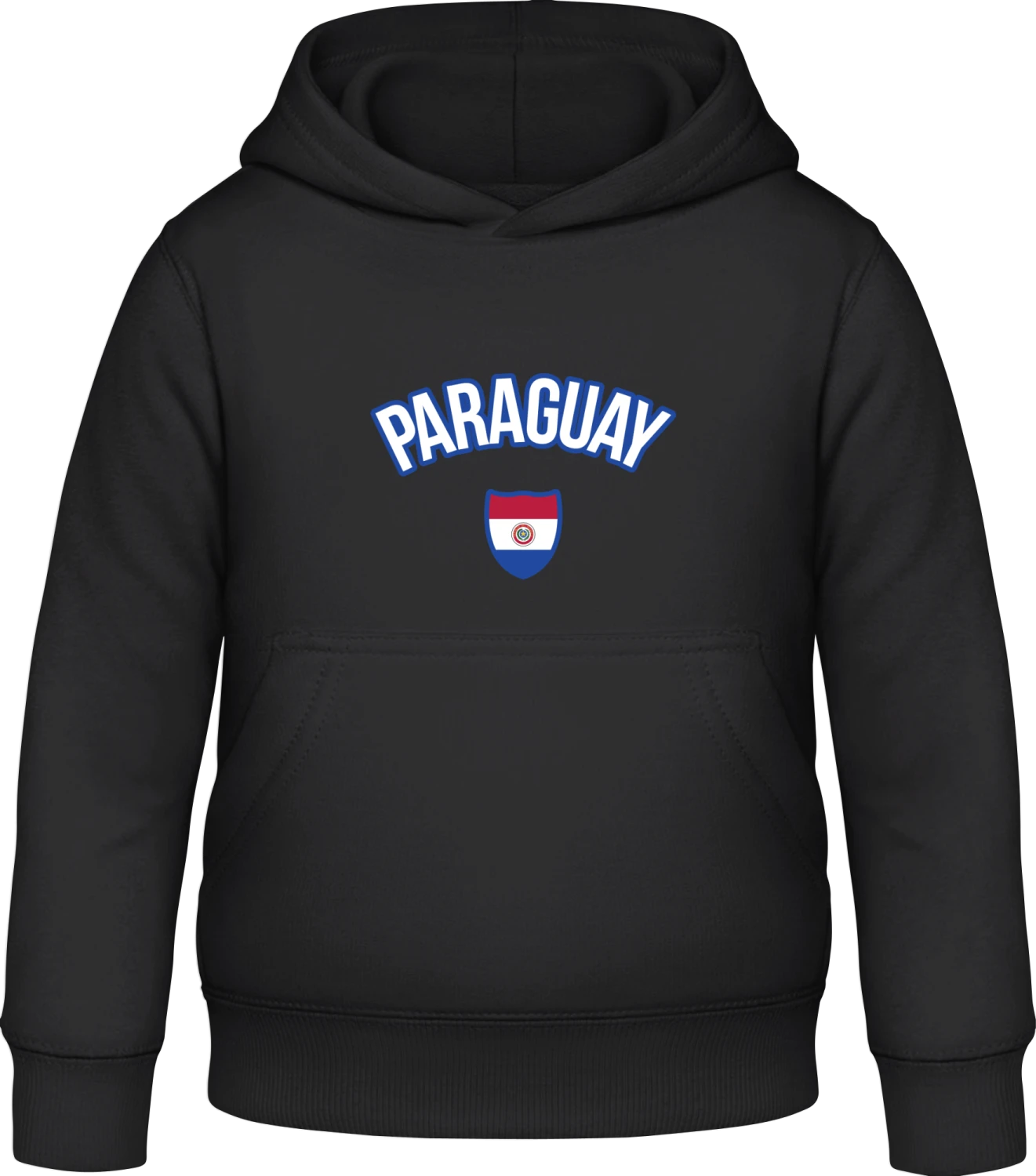 PARAGUAY Fan - Black Awdis Hoodie Kids - Front