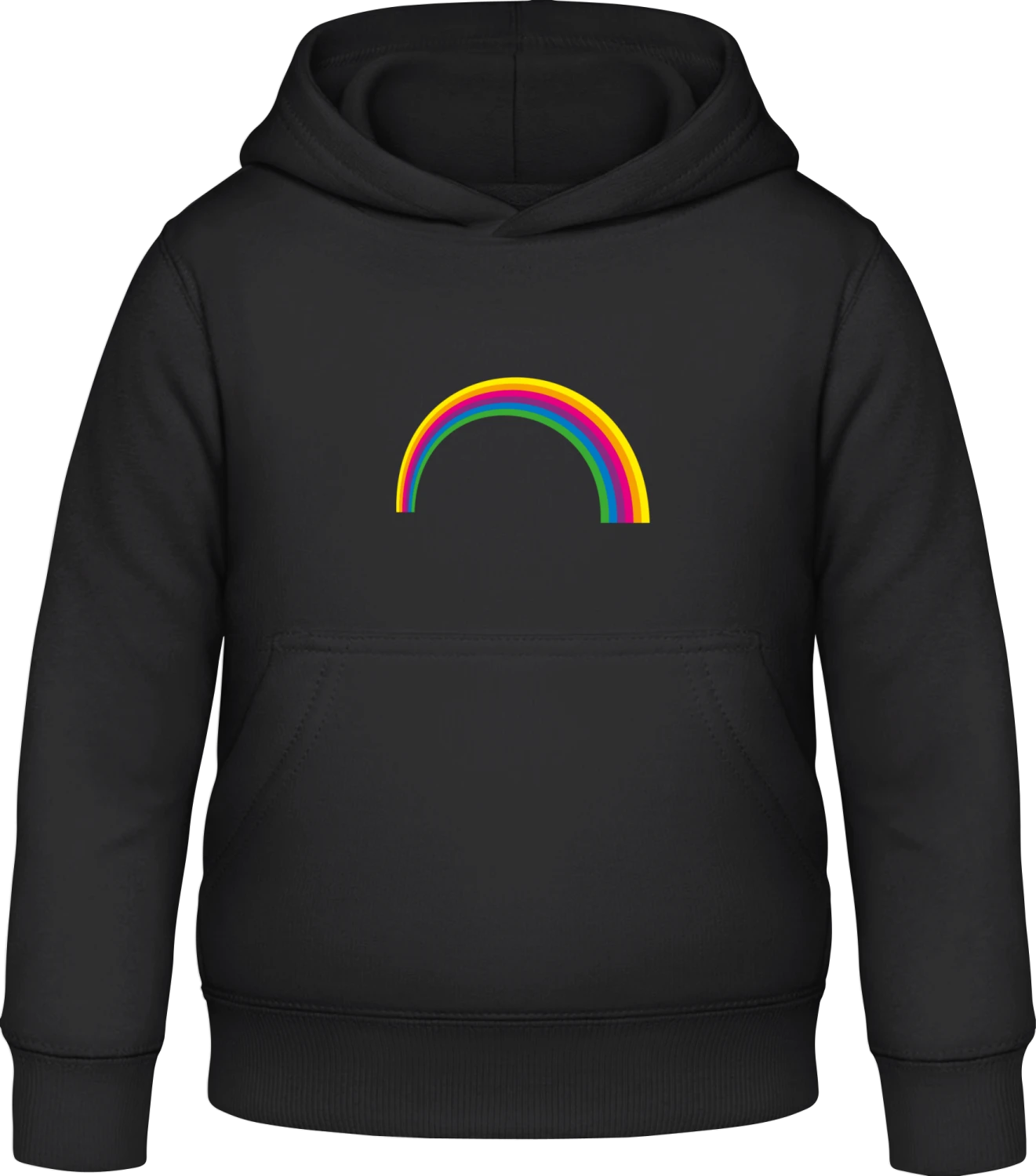 Rainbow Istorted - Black Awdis Hoodie Kids - Front