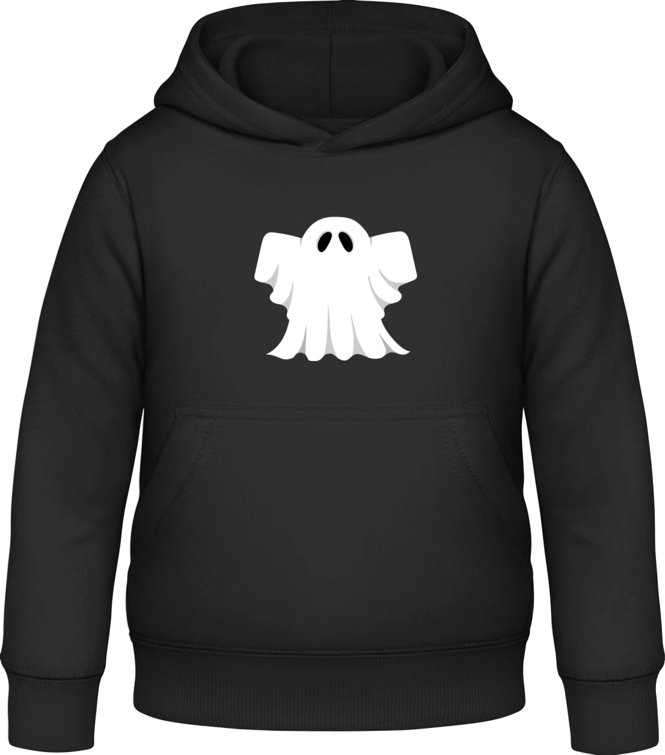 White Ghost - Black Awdis Hoodie Kids - Front