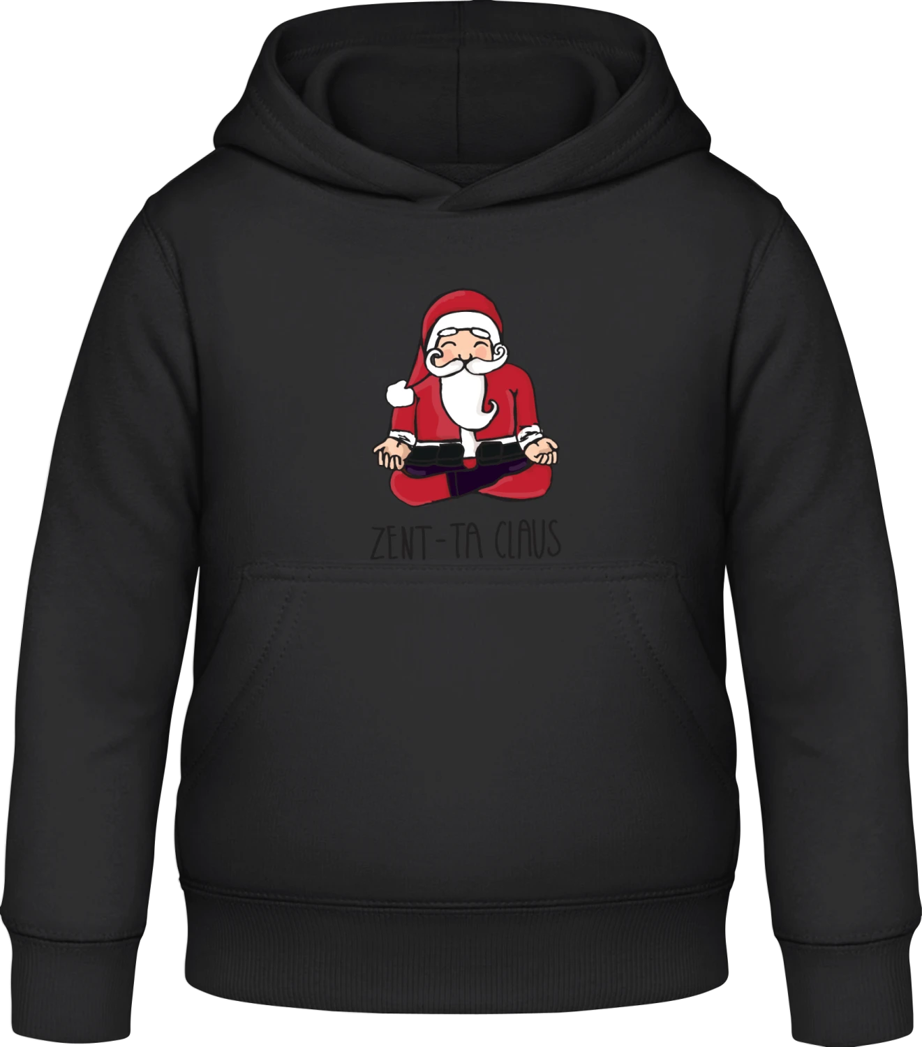 Santa Claus Zent-Ta-Claus - Black Awdis Hoodie Kids - Front