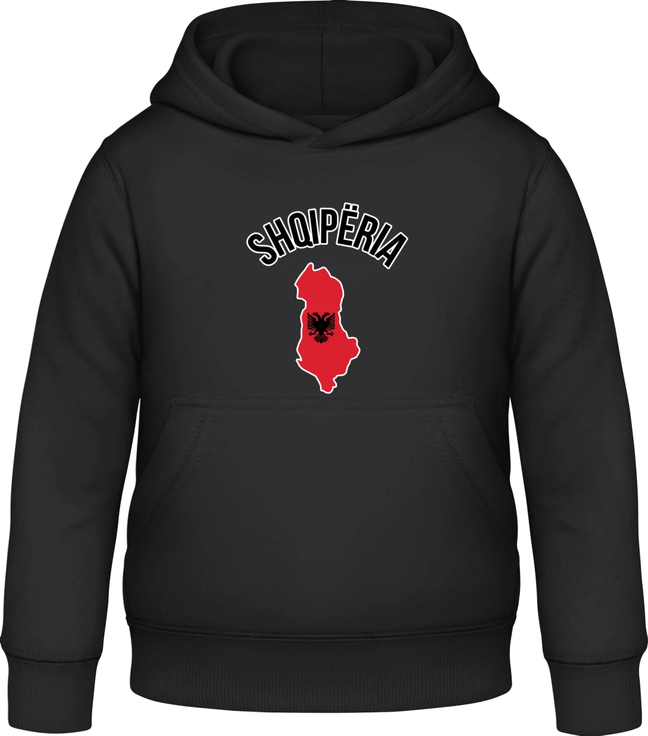 Shqiperia - Black Awdis Hoodie Kids - Front