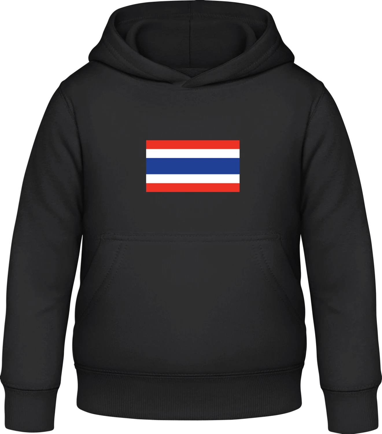 Thailand Flag - Black Awdis Hoodie Kids - Front