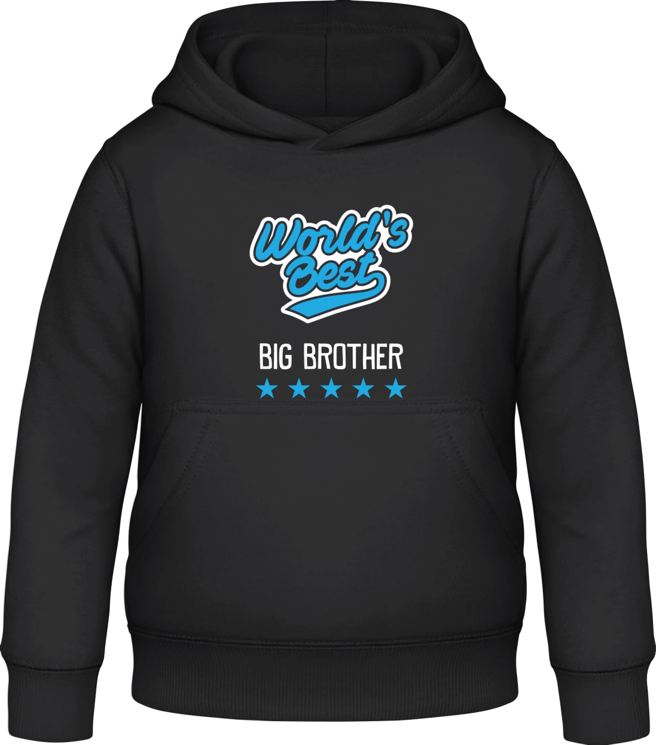 World's Best Big Brother - Black Awdis Hoodie Kids - Front