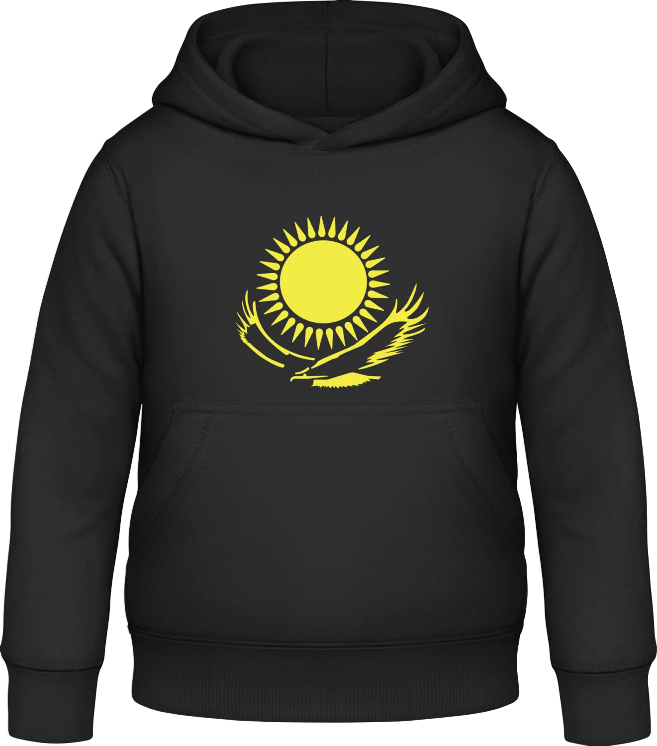 A Eagle In The Sun - Black Awdis Hoodie Kids - Front